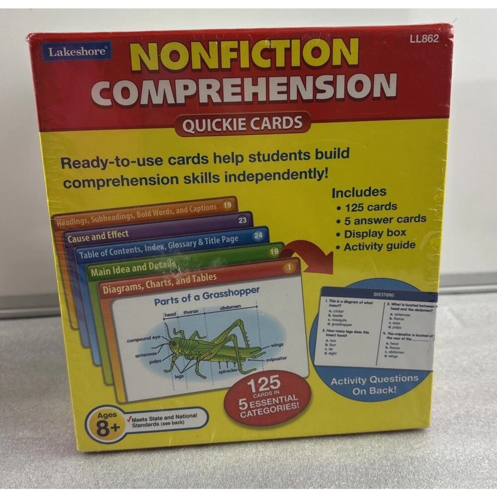 Lakeshore Nonfiction Comprehension Quickie Cards LL862